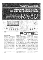 Rotel-RA-812 - Owners manual 